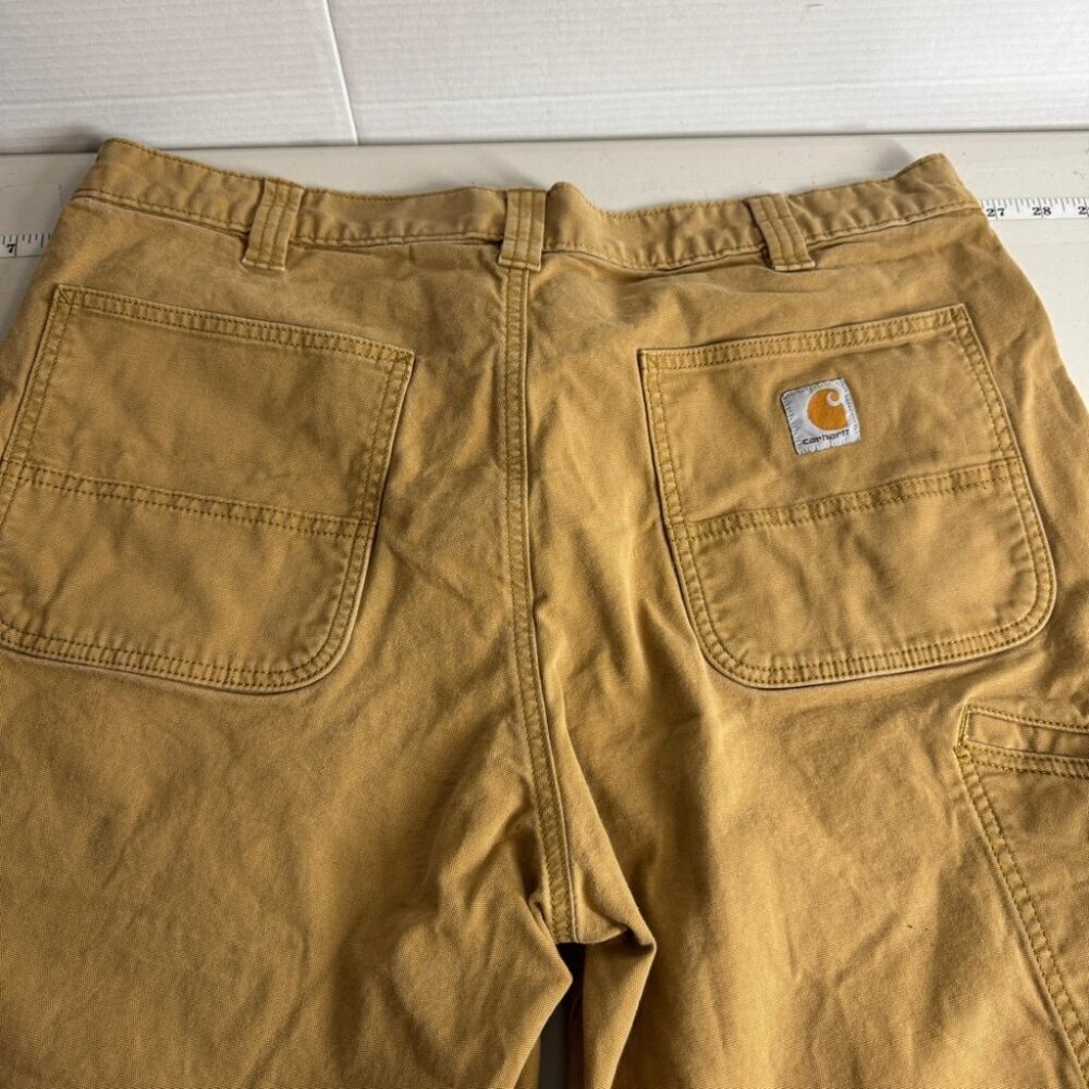 Carhartt Rugged Flex Relaxed Fit Brown Knee length Cargo Shorts Size 38 - Picture 8 of 15
